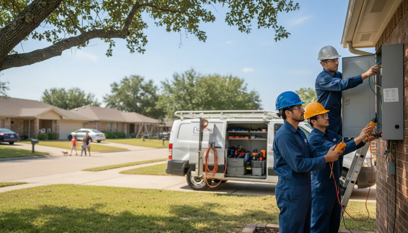Certified electrician providing emergency electrical services in Aubrey, TX